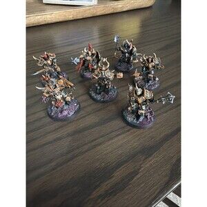 7 CHAOS CHOSEN WARHAMMER AGE OF SIGMAR AOS SLAVES TO DARKNESS PAINTED WARRIORS